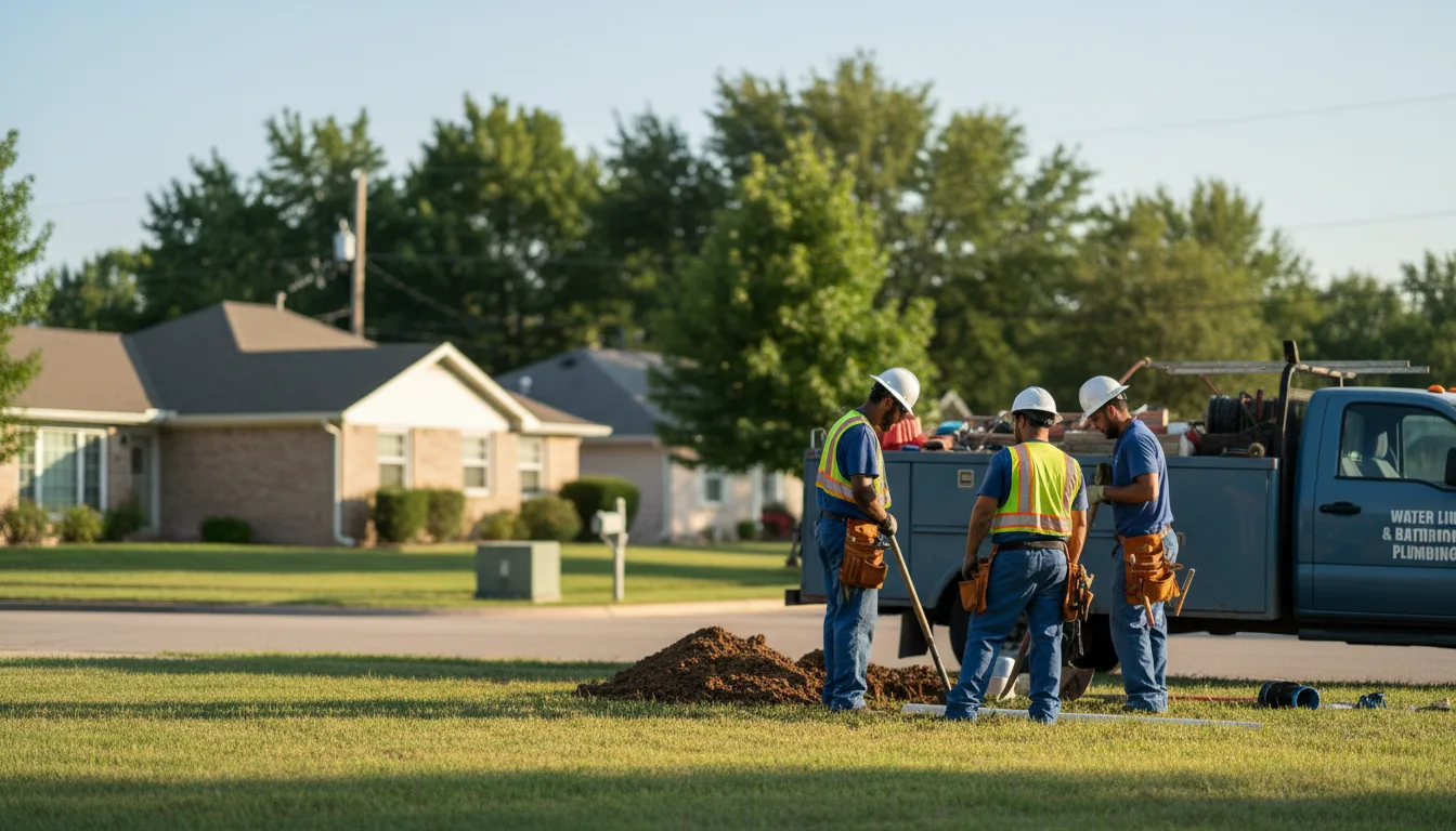 Residential water line and bathroom plumbing service in Buna, TX